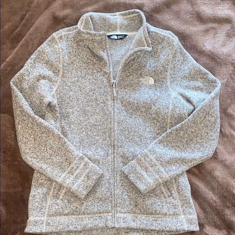 Women’s North Face Oatmeal Zip-Up Jacket